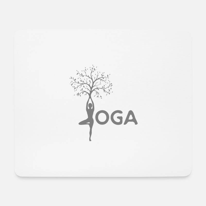YOGA - Mousepad (Querformat) - Weiß
