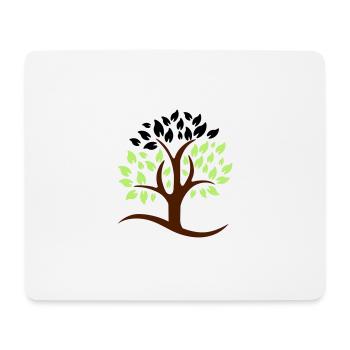 Baum 3 Farben Logo - Mousepad (Querformat) - Weiß - Vorne