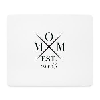 MOM EST 2023 werdende Mutter Familie Eltern - Mousepad (Querformat) - Weiß - Vorne