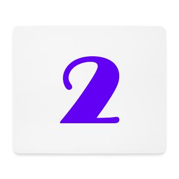 2. 2 ANS. 2e ANNIVERSAIRE. ANNIVERSAIRE 2 ANS - Tapis de souris (format paysage) - blanc - Devant