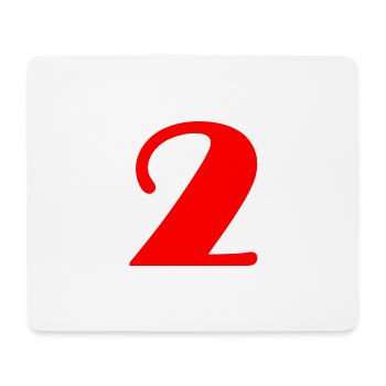 2 ANS. 2e ANNIVERSAIRE. ANNIVERSAIRE 2 ANS. 2 - Tapis de souris (format paysage) - blanc - Devant