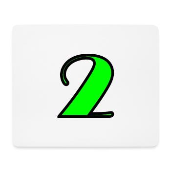 2 JAHRE. 2. JUBILÄUM. GEBURTSTAG 2 JAHRE. 2 - Mousepad (Querformat) - Weiß - Vorne