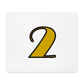 2 JAHRE. 2. JUBILÄUM. GEBURTSTAG 2 JAHRE. 2 - Mousepad (Querformat) - Weiß - Vorne