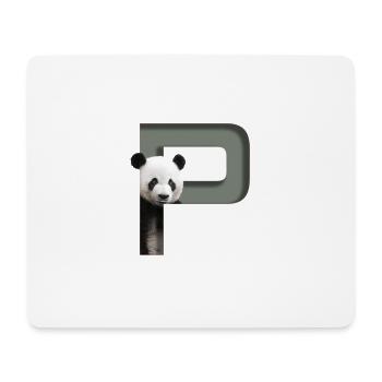 Alphabet, Buchstabe P, Panda - Mousepad (Querformat) - Weiß - Vorne