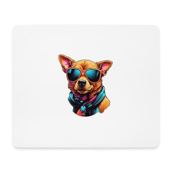 Cool Canine - Mousepad (Querformat) - Weiß - Vorne