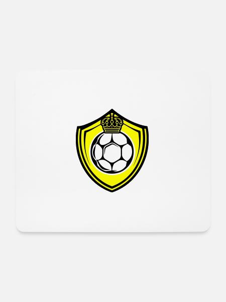 Fussball Logo Schild Mannschaft - Mousepad (Querformat) - Weiß