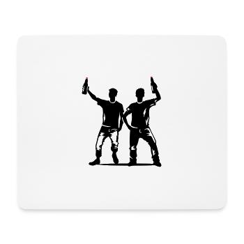 Drinker Silhouette Icon - Mouse Pad (horizontal) - white - Front