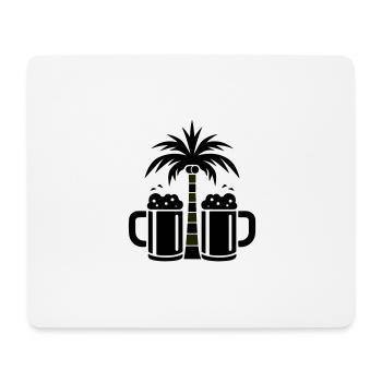Plage de Beer Palm Trees - Tapis de souris (format paysage) - blanc - Devant
