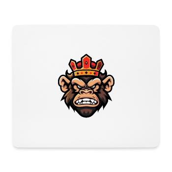 Affe Kopf Krone - Mousepad (Querformat) - Weiß - Vorne