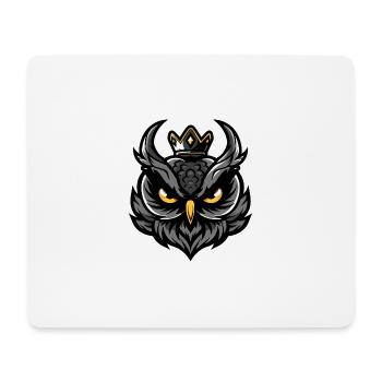 Eule Kopf Krone - Mousepad (Querformat) - Weiß - Vorne