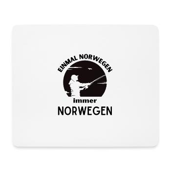 Einmal Norwegen, immer Norwegen - Mousepad (Querformat) - Weiß - Vorne