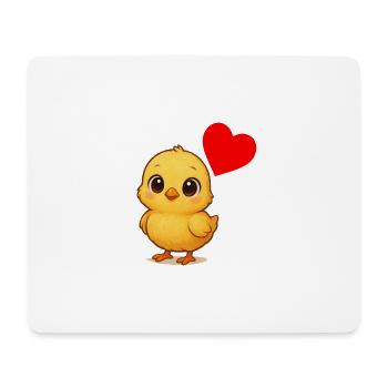 Stuffy Chick Heart - Mouse Pad (horizontal) - white - Front