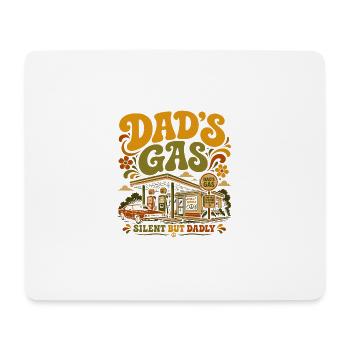 Papa Gaz - Silencieux mais Redoutable Vintage - Tapis de souris (format paysage) - blanc - Devant