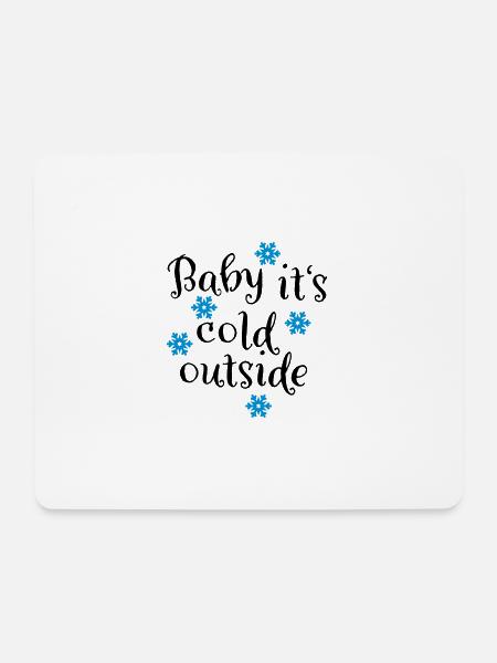 Schnee - Mousepad (Querformat) - Weiß