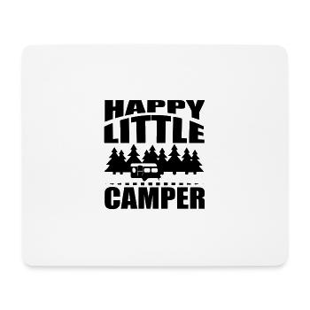 Heureux petit campeur - Tapis de souris (format paysage) - blanc - Devant
