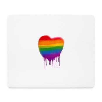 l’amour est l’amour, le cœur, l’arc-en-ciel, la peinture, le graffiti - Tapis de souris (format paysage) - blanc - Devant