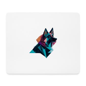 Chien de berger - Tapis de souris (format paysage) - blanc - Devant
