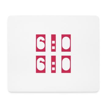 Tennis, Score, 6-0 6-0 - Mouse Pad (horizontal) - white - Front