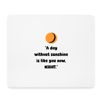 Orangene Mond-Silhouette - Mousepad (Querformat) - Weiß - Vorne