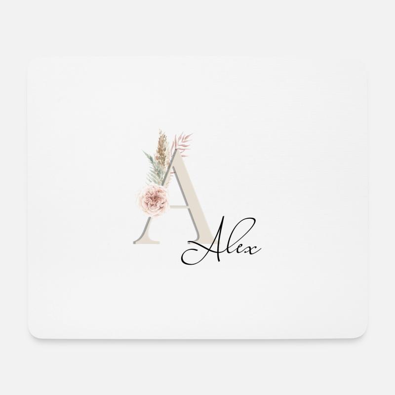 Alex! Name Boho - Mousepad (Querformat) - Weiß