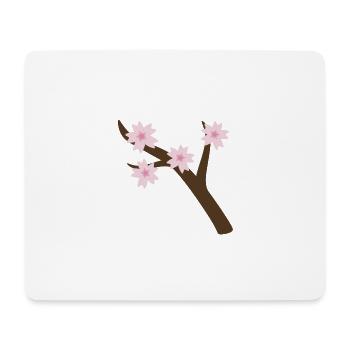 Sakura Branch - Mouse Pad (horizontal) - white - Front