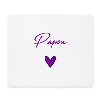 PAPOU. PAPA. FÊTE DES PÈRES. BONNE FÊTE PAPA - Tapis de souris (format paysage) - blanc - Devant