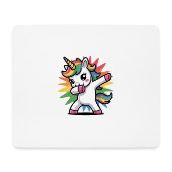 Colorful unicorn with rainbow mane - Mouse Pad (horizontal) - white - Front