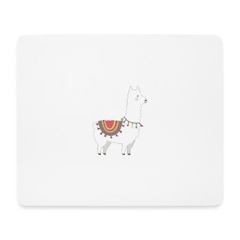 Lama - Mousepad (Querformat) - Weiß - Vorne