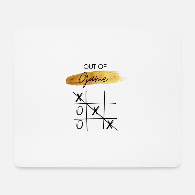 Außerhalb des Spiels - Tic Tac Toe - Mousepad (Querformat) - Weiß