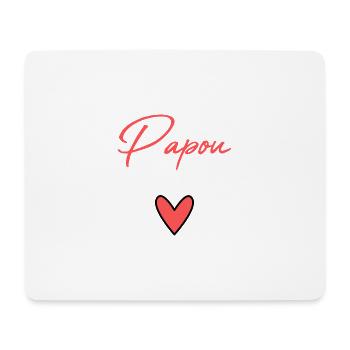 PAPUA. PAPA. VATERTAG. FROHER VATERTAG - Mousepad (Querformat) - Weiß - Vorne