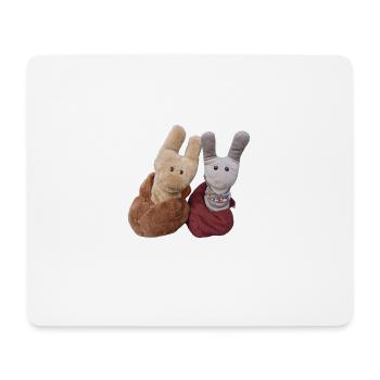 Schrift Schwarz 3 - Mousepad (Querformat) - Weiß - Vorne