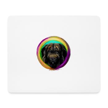 Rainbow Dog Briard 2 - Mouse Pad (horizontal) - white - Front