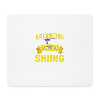 Wine drinkers with a ski problem, wine lovers funnier - Mouse Pad (horizontal) - white - Front