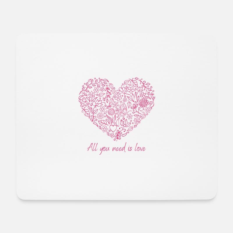 All you need is love - Mouse Pad (horizontal) - white