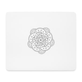Mandala - Tapis de souris (format paysage) - blanc - Devant