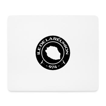 Ile de la Réunion / 974 - Tapis de souris (format paysage) - blanc - Devant