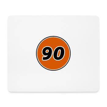 90 Logo - Mousepad (Querformat) - Weiß - Vorne