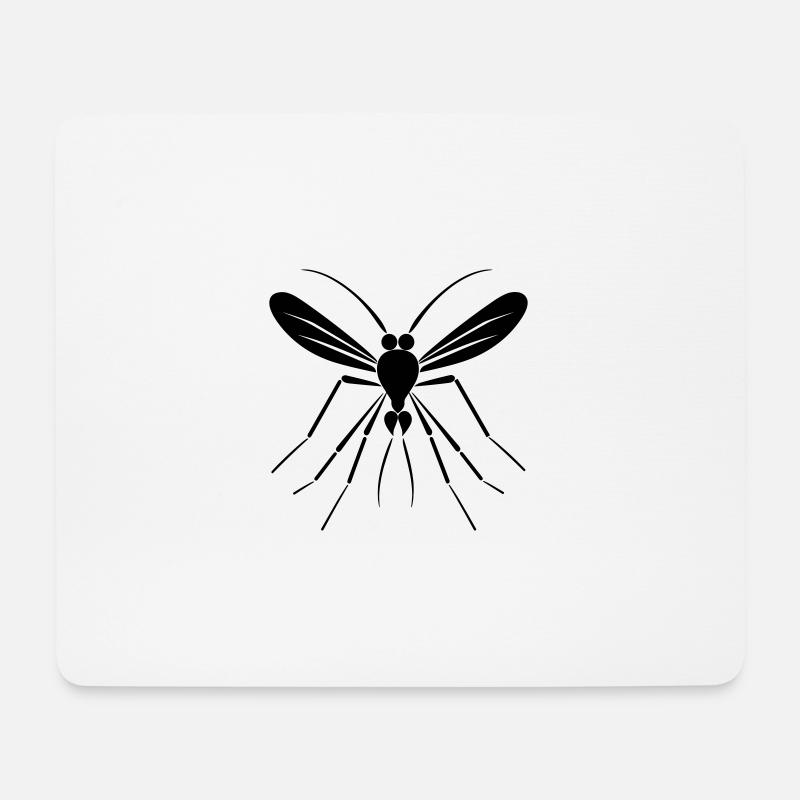 Mücke - Mousepad (Querformat) - Weiß