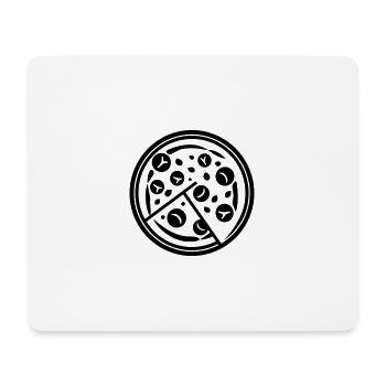 Pizza - Mousepad (Querformat) - Weiß - Vorne