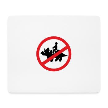 Attention dino - Tapis de souris (format paysage) - blanc - Devant