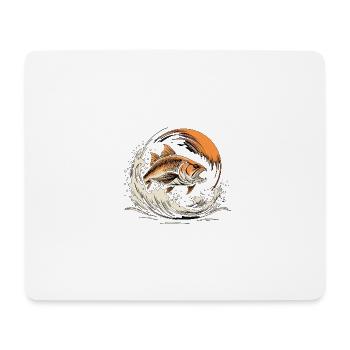 Édition Pêcheur - Tapis de souris (format paysage) - blanc - Devant