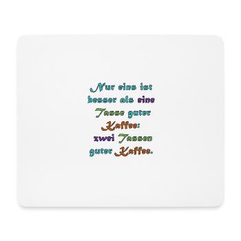 2 Tassen Kaffee - Mousepad (Querformat) - Weiß - Vorne