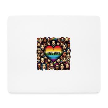 Love Wins LGBT Pride Month Celebration - Mousepad (Querformat) - Weiß - Vorne
