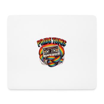Cassette arc-en-ciel rétro Pride Tunes - Tapis de souris (format paysage) - blanc - Devant