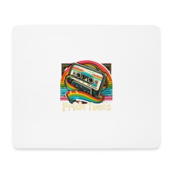 Pride Tunes Retro Cassette Design - Mousepad (Querformat) - Weiß - Vorne
