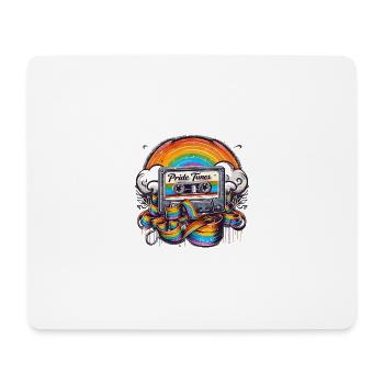Pride Tunes Rainbow Cassette Design - Mouse Pad (horizontal) - white - Front