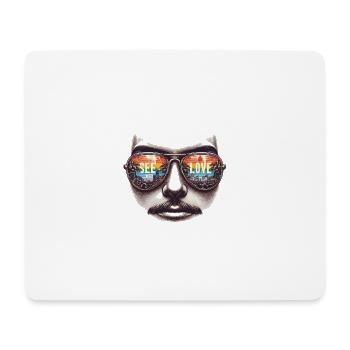See With Love Sunglasses Design Embrace Diversity - Mousepad (Querformat) - Weiß - Vorne