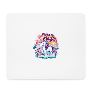 Believe In Magic Unicorn Fantasy Adventure - Mouse Pad (horizontal) - white - Front