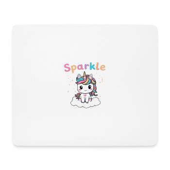 Magie de la licorne scintillante pour les rêveurs et les croyants - Tapis de souris (format paysage) - blanc - Devant