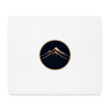 Hiker, Mountain Walk, Round Logo - Mouse Pad (horizontal) - white - Front
